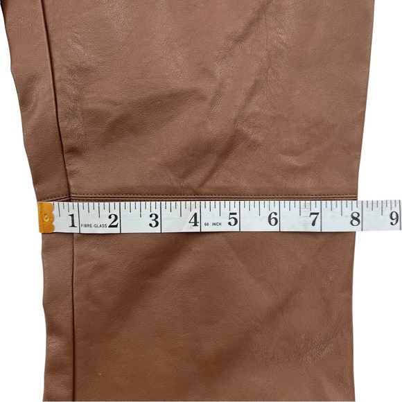 ❌SOLD❌ Free People | Sasha Vegan Kick Flare Pants; Faux Leather; Brown, Sz 6 - Picture 12 of 15